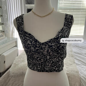 kendall & kylie scrunched bustier tank top